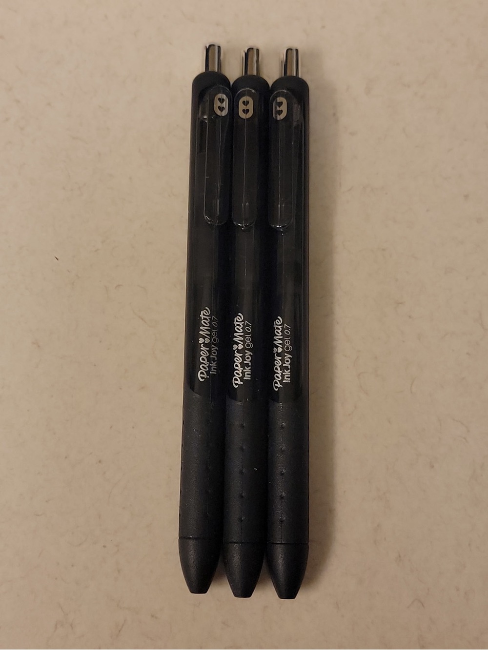 InkJoy Black Gel Clicl Pen - 3 Pack - Black Ink - Medium Point .7 mm
